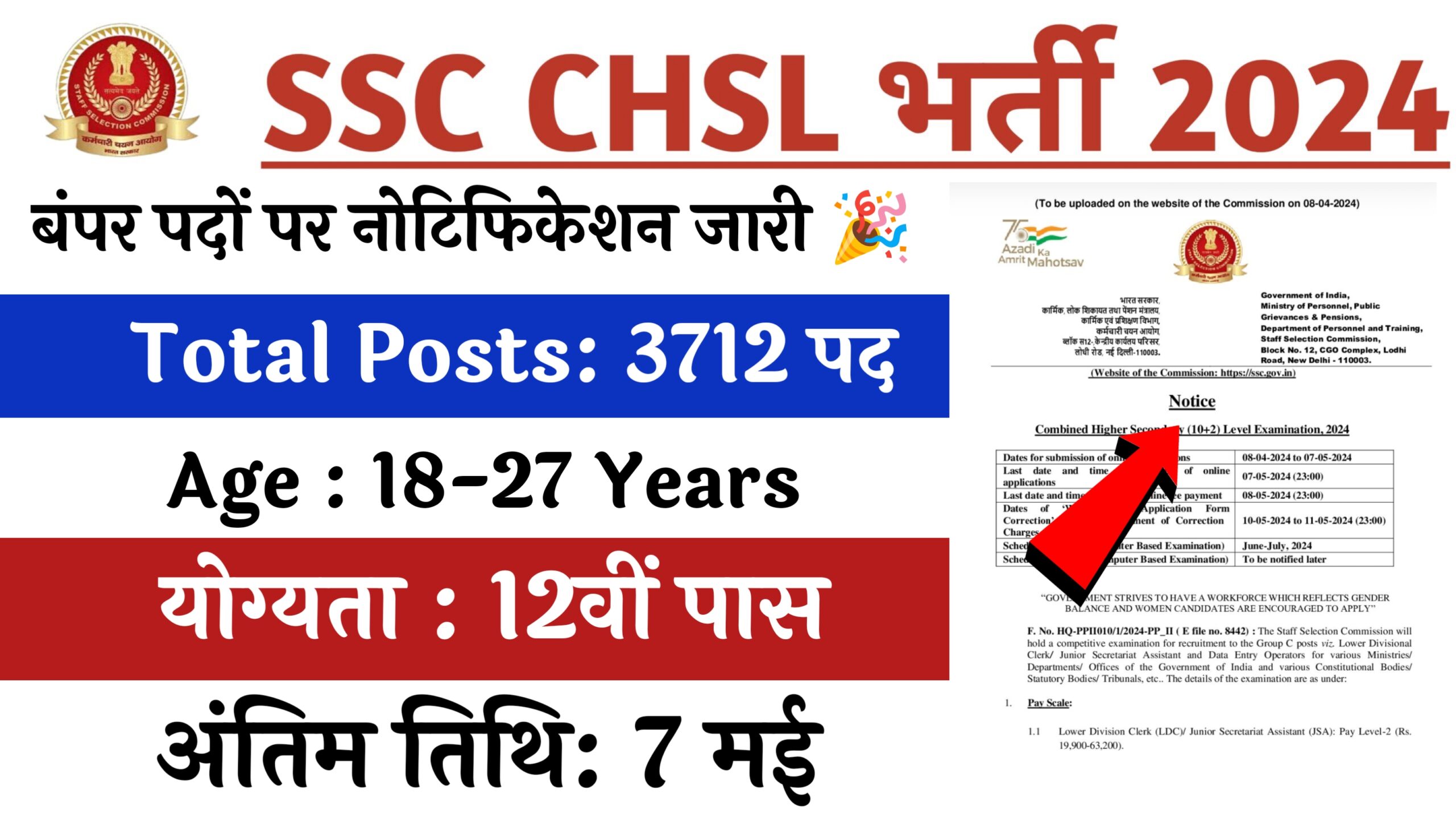 SSC CHSL Vacancy