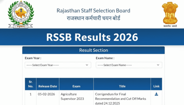 RSSB Results 2026