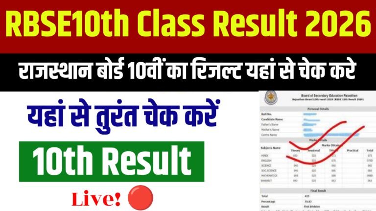 Rajasthan Board 10th Class Result 2026
